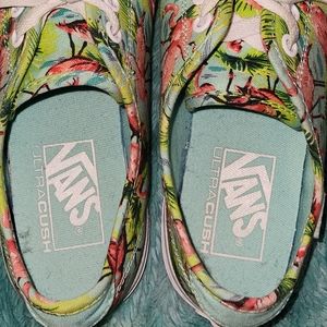 Vans Ultra Cush US Women's Sz 8 Flamingo Palm Tree Print Shoes